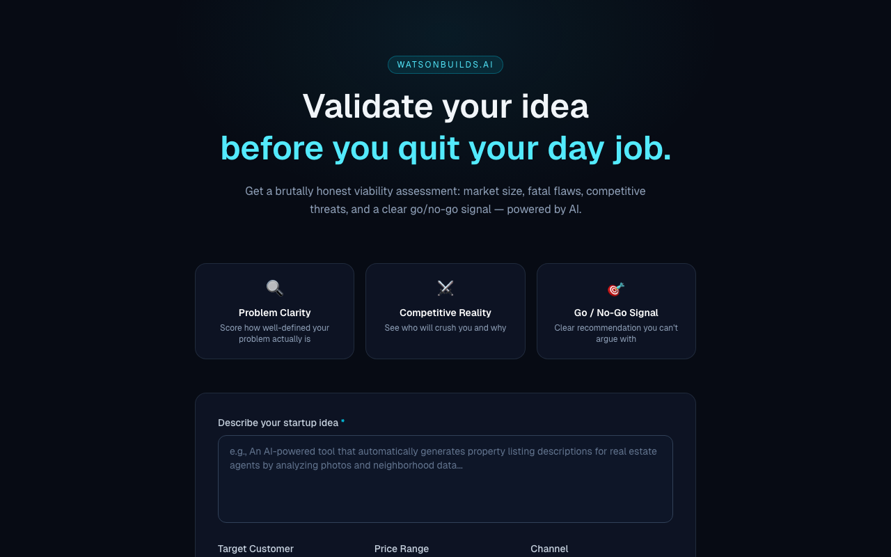 Startup Idea Validator preview